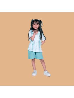 Greendeer - Kids Resort Collar Shirt with Resort Short Sea Weed (Set of 2)