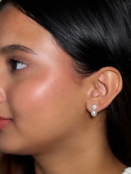 Tora - Women 925 Sterling Silver Pearl Stud Earrings
