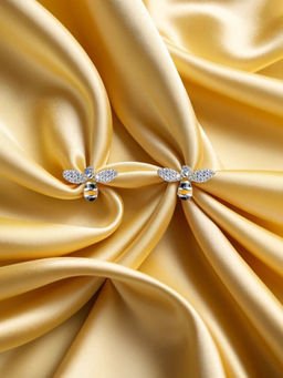 Tora - Women 925 Sterling Silver Hey Honey Yellow Stud Earrings