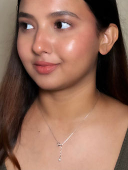 Tora - Women 925 Sterling Silver Pearl Knots Necklace