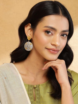 Fabindia - Women Multi-Color Metal Dangler Earrings