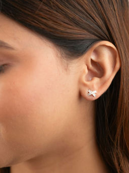 Tora - Women 925 Sterling Silver Cross Stud Earrings