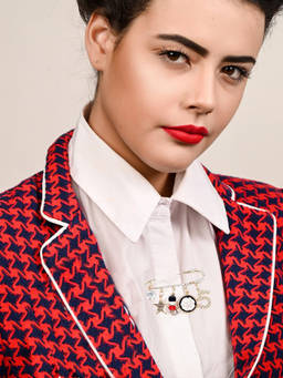 Odette - Women Multi-Color Metal Pin Brooch