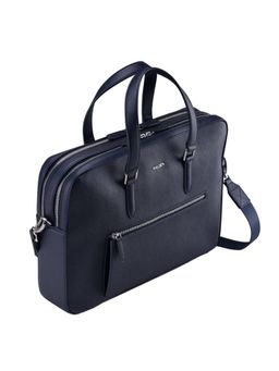 HALDEN - Harrington Blue Vegan Saffiano Leather Laptop Bag