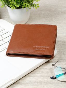 Teakwood - Mens Classic Tan Leather Bi-Fold Wallet
