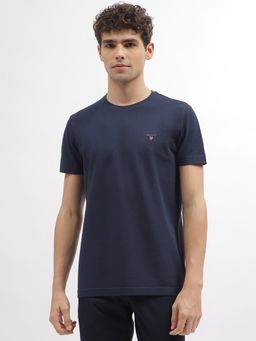 GANT - Round Neck Slim Lightweight Cotton Pique T-Shirt