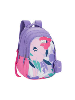 Genie - Alice School 19 Inch Purple Girls Backpack with Pouch (L)