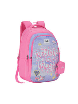 Genie - Magic School 19 Inch Pink Girls Backpack with Pouch (L)
