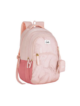 Genie - Valyria School 19 Inch Beige Girls Backpack with Pouch (L)