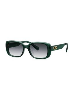 BOLON - Women Transparent Green Grey Square Sunglasses with Polarised and UV Protection (54)