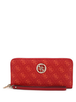 Guess - Red Jensen Slg Large Zip Around Wallet