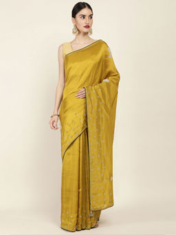 Soch - Embellished Art Silk Saree with Unstitched Blouse
