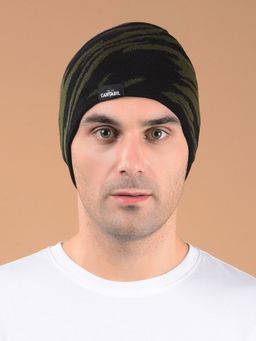 Cantabil - Men Olive Casual Winterwear Beanie