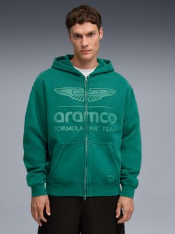 Puma - Green Printed Relaxed Fit Jacket