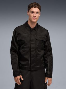 Puma - Black Solid Plain Regular Fit Jacket