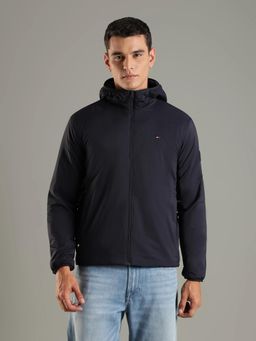 Tommy Hilfiger - Navy Blue Solid Plain Regular Fit Jacket