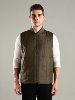 Tommy Hilfiger - Olive Solid Plain Regular Fit Jacket