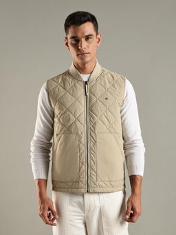 Tommy Hilfiger - Khaki Solid Plain Regular Fit Jacket