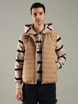 Tommy Hilfiger - Brown Solid Plain Regular Fit Jacket