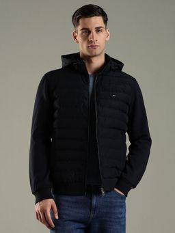 Tommy Hilfiger - Navy Blue Solid Plain Regular Fit Jacket
