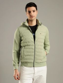 Tommy Hilfiger - Green Solid Plain Regular Fit Jacket
