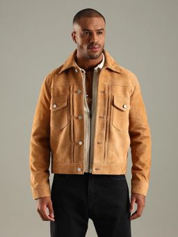 Tommy Hilfiger - Brown Solid Plain Regular Fit Jacket