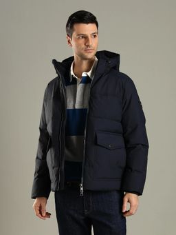 Tommy Hilfiger - Navy Blue Solid Plain Regular Fit Jacket