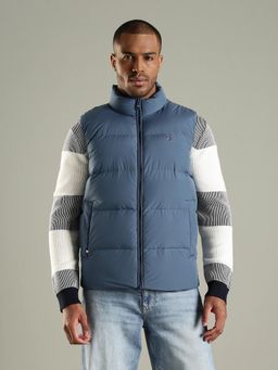 Tommy Hilfiger - Blue Solid Plain Regular Fit Jacket