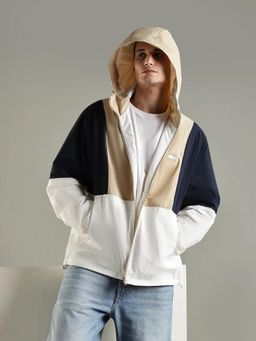 Tommy Hilfiger - White Colorblock Relaxed Fit Jacket