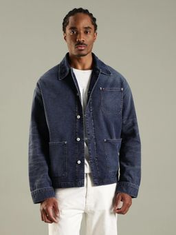Tommy Hilfiger - Blue Solid Plain Relaxed Fit Jacket