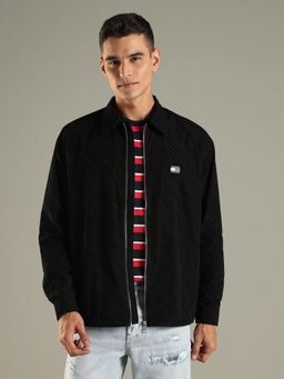 Tommy Hilfiger - Black Textured Relaxed Fit Jacket