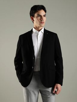 Tommy Hilfiger - Black Textured Regular Fit Blazer