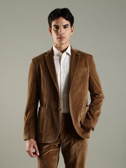 Tommy Hilfiger - Brown Textured Regular Fit Blazer