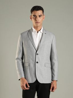 Tommy Hilfiger - Grey Textured Regular Fit Blazer