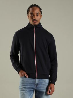Tommy Hilfiger - Navy Blue Solid Plain Regular Fit Jacket