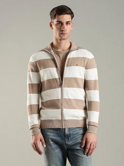 Tommy Hilfiger - Tan Stripes Regular Fit Jacket
