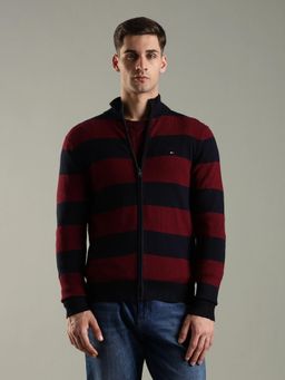 Tommy Hilfiger - Navy Blue Stripes Regular Fit Jacket