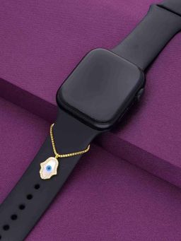 Kai Jewel - Sterling Silver Gold Hamsa Zircon Watch Charm