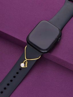 Kai Jewel - Sterling Silver Gold Solitaire Love Heart Watch Charm