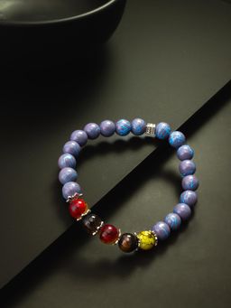 Aadita - Marble Beads Adjustable Bracelet Purple