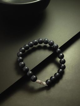 Aadita - Marble Beads Adjustable Bracelet Black