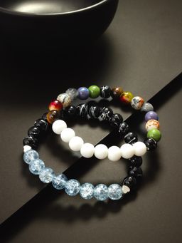 Aadita - Marble Beads Adjustable Bracelet Multi-Color (Set of 2)