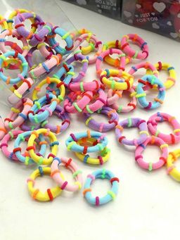 OOMPH - Fabric Elastic Small Rubber Band for Kids Girls Toddlers (Set of 50)