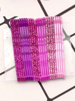OOMPH - Pink and Purple Shimmer Metal Bobby Pins (Set of 24)