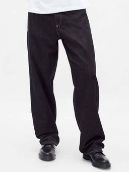 GAP - Men's Solid Baggy Fit Mid Rise Wide-Leg Navy Blue Jeans