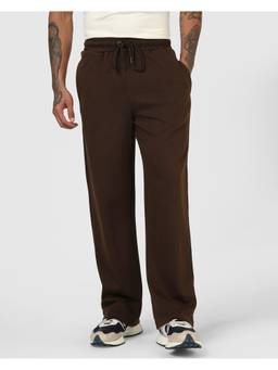 Bewakoof - Chocolate Brown Straight Fit Trackpant