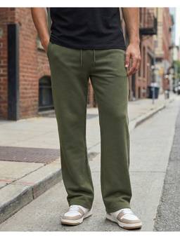 Bewakoof - Winter Moss Green Straight Fit Trackpant