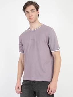 Ben Sherman - Purple Cotton Solid T-Shirt