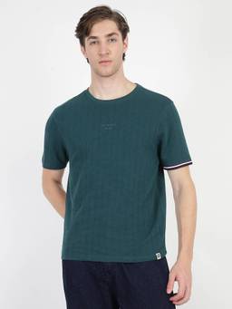 Ben Sherman - Green Regular Stripes Mod Stripe Sleeve T-Shirt