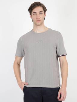Ben Sherman - Grey Regular Stripes Mod Stripe Sleeve T-Shirt